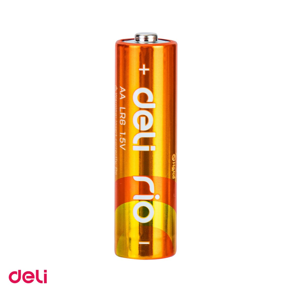 Set 4 baterii alcaline colorate Deli AA R6, 1.5 V, fara mercur si cadmiu [5]