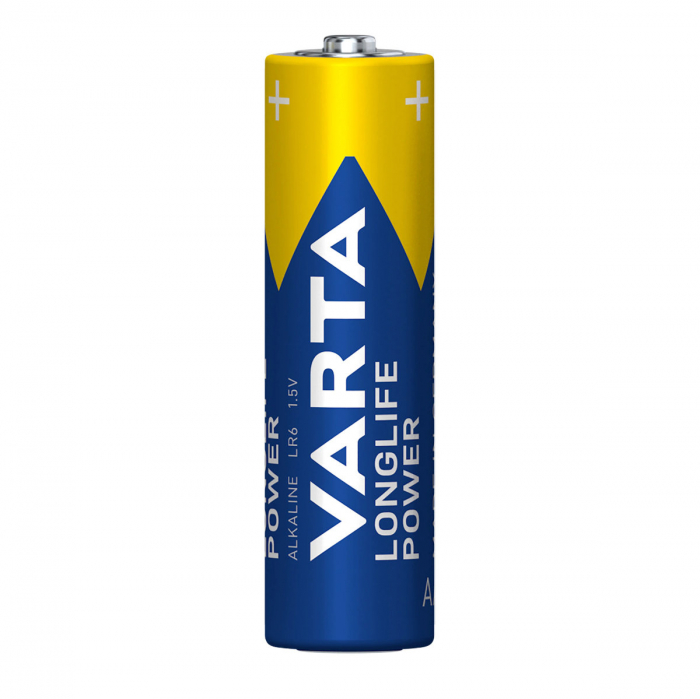 Set 4 baterii alcaline LR06, Varta Longlife Power AA, 1.5V, in blister [3]