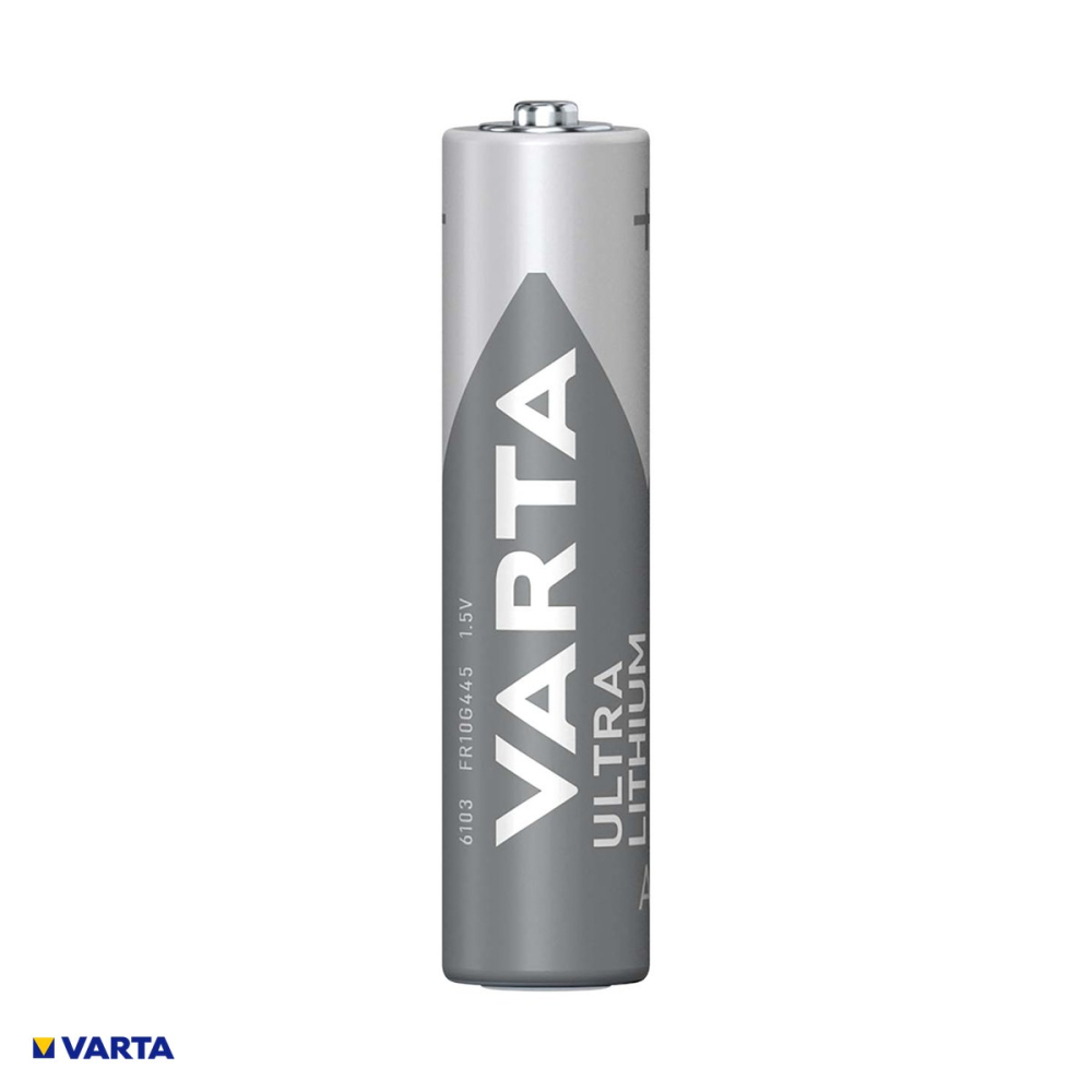 Set 4 baterii litiu VARTA Ultra Lithium AAA FR03 tip 6103, 1.5 V, 1100 mAh, 10.5 x 44.5 mm, in blister [4]