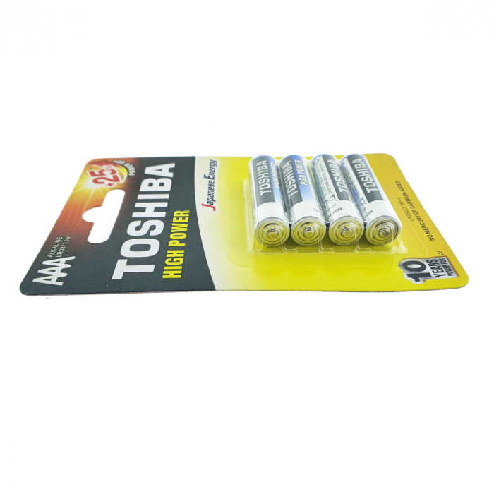 Set 4 baterii LR03 alcaline, Toshiba High Power AAA, 1.5V, in blister [5]