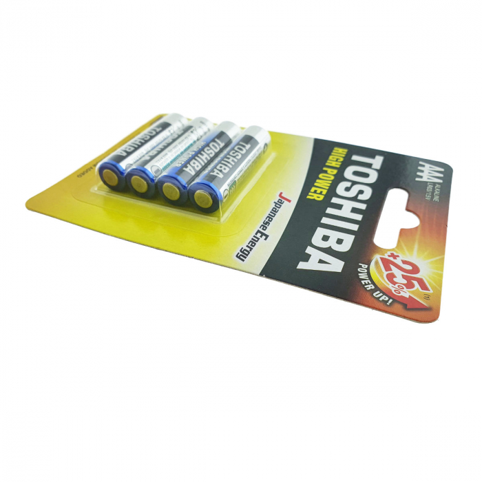 Set 4 baterii LR03 alcaline, Toshiba High Power AAA, 1.5V, in blister [6]