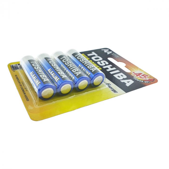 Set 4 baterii LR06 alcaline, Toshiba High Power AA, 1.5V, in blister [6]