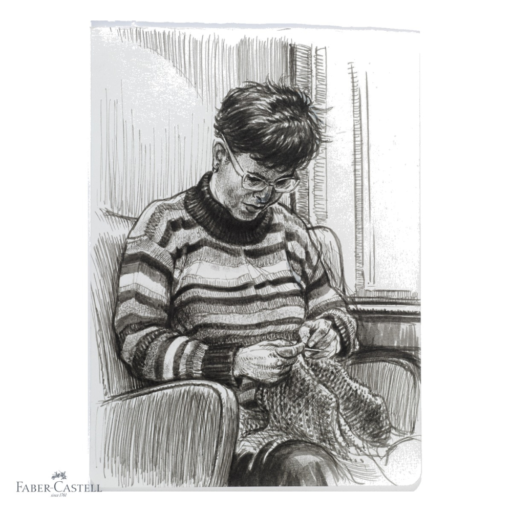 Set 4 markere Pitt Artist Pen Faber-Castell, gri cald, varfuri multiple, pentru schite si ilustratii [4]