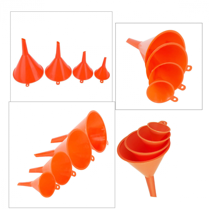 Set 4 palnii, cu diametrele 50/75/95/115mm, Top Tools 77P530, din plastic, rosu [5]