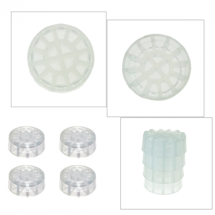 Set 4 suporturi antivibratie, anti-derapante si anti-zgomot, din silicon, pentru masina de spalat rufe, vase si uscatoare de rufe, transparente [4]