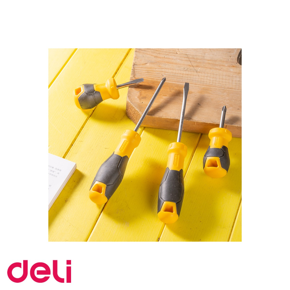 Set 4 surubelnite Deli, marimi diverse, maner cauciuc-plastic ergonomic, pentru uz general [4]