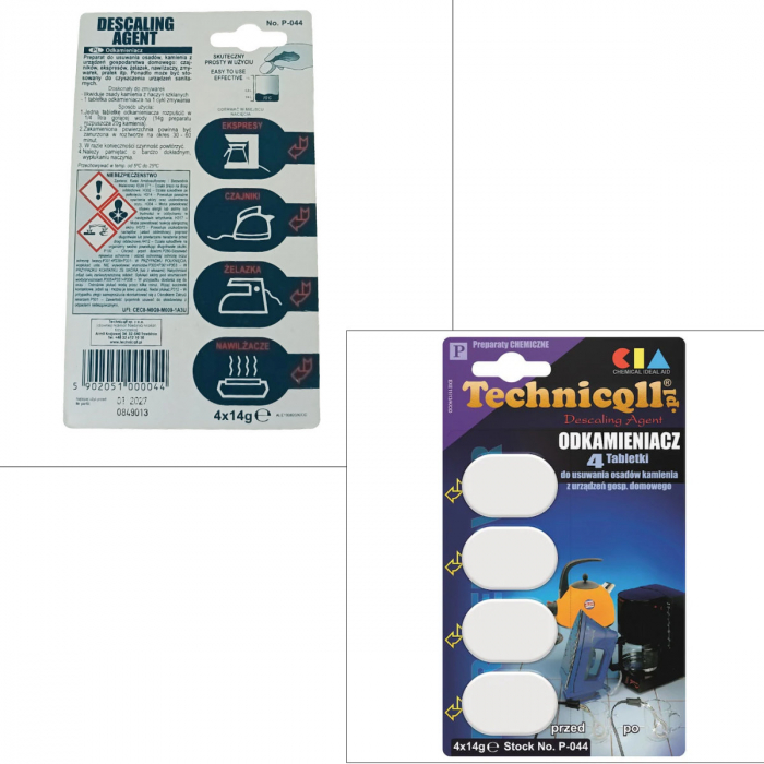 Set 4 tablete detartrante, 4 x 14g, pentru aparate casnice si sanitare, Technicqll P-044, albe [5]
