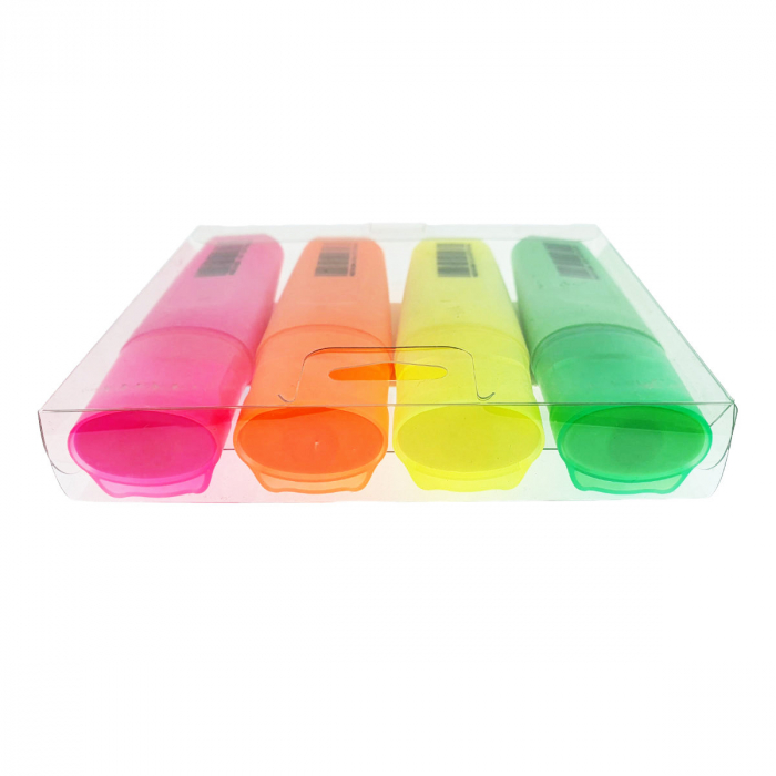 Set 4 textmarkere evidentiatoare fluorescente cu varf dublu de1mm si 5mm, uscare rapida, model Accent S621, cerneala non-toxica [5]