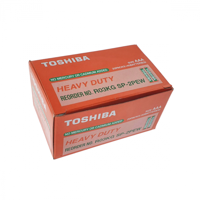 Set 40 baterii AAA, Toshiba Heavy Duty, R3, 1.5V, ambalate in folie [2]