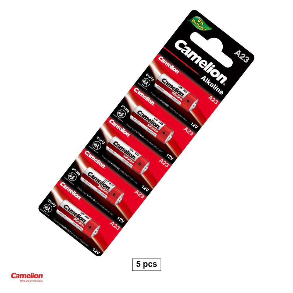 Set 5 baterii alcaline Camelion A23 23A 8LR932, 12 V, 10.3 x 28.5 mm, in blister [1]