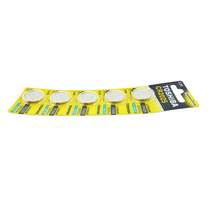 Set 5 baterii litiu 3V CR2025, tip moneda, Toshiba, in blister [5]