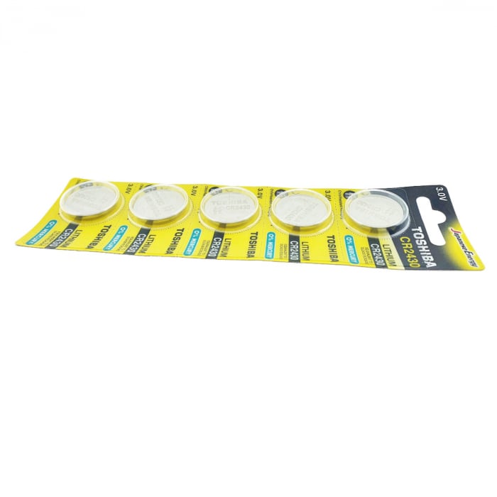 Set 5 baterii litiu 3V CR2430, tip moneda, Toshiba, in blister [5]