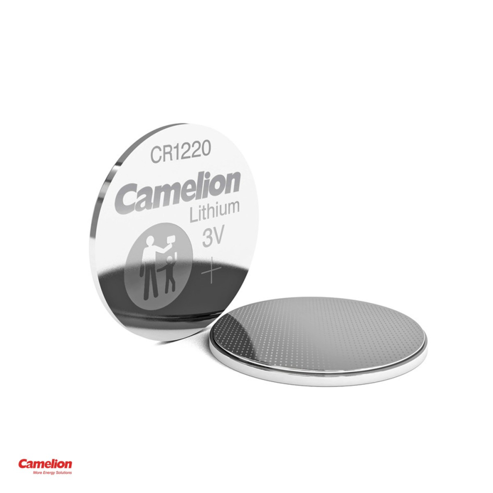Set 5 baterii litiu Camelion CR1220, litiu - dioxid de mangan, 3 V, 38 mAh, 12.5 x 2.0 mm, in blister [4]