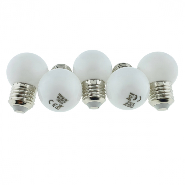 Set 5 becuri LED, E27 G45, Forever Light 86284, 2W, unghi larg de 360°, alb neutru [2]