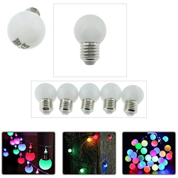 Set 5 becuri LED, E27 G45, Forever Light 86284, 2W, unghi larg de 360°, alb neutru [4]