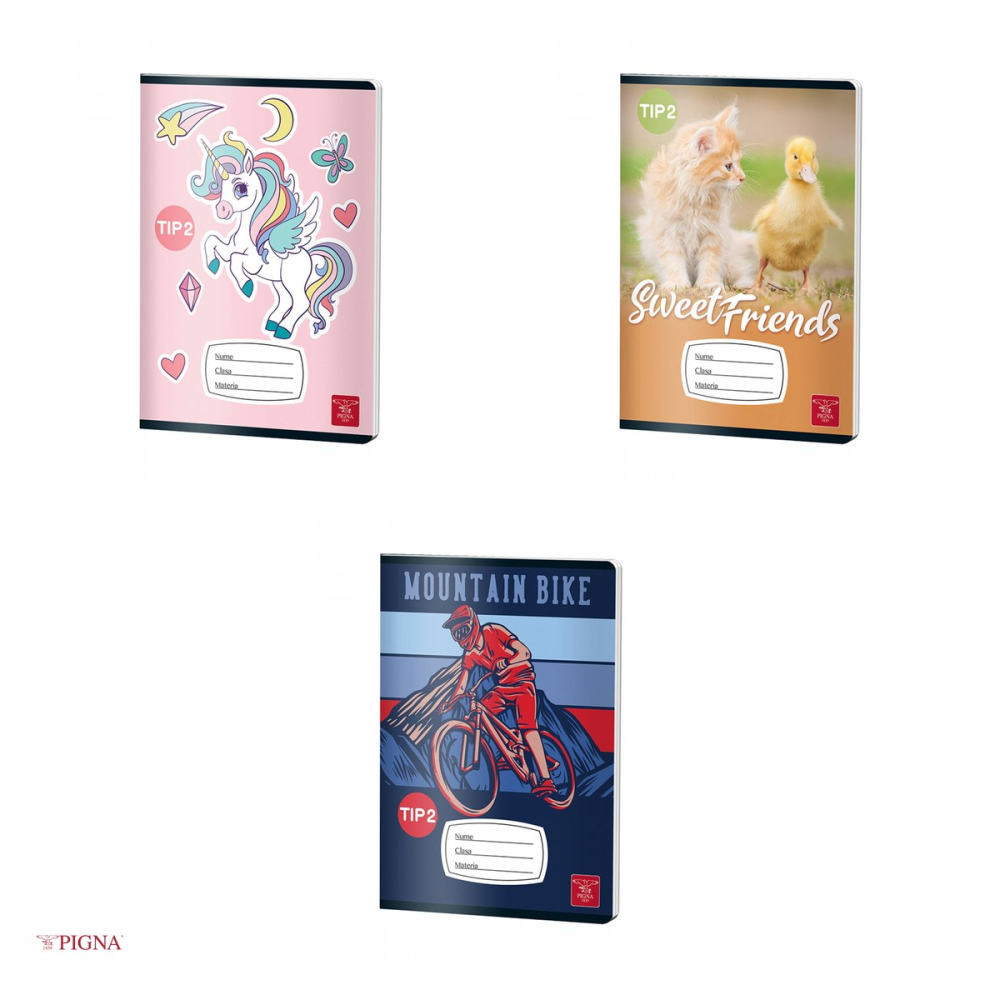 Set 5 caiete Pigna A5, 24 file, ii color [4]