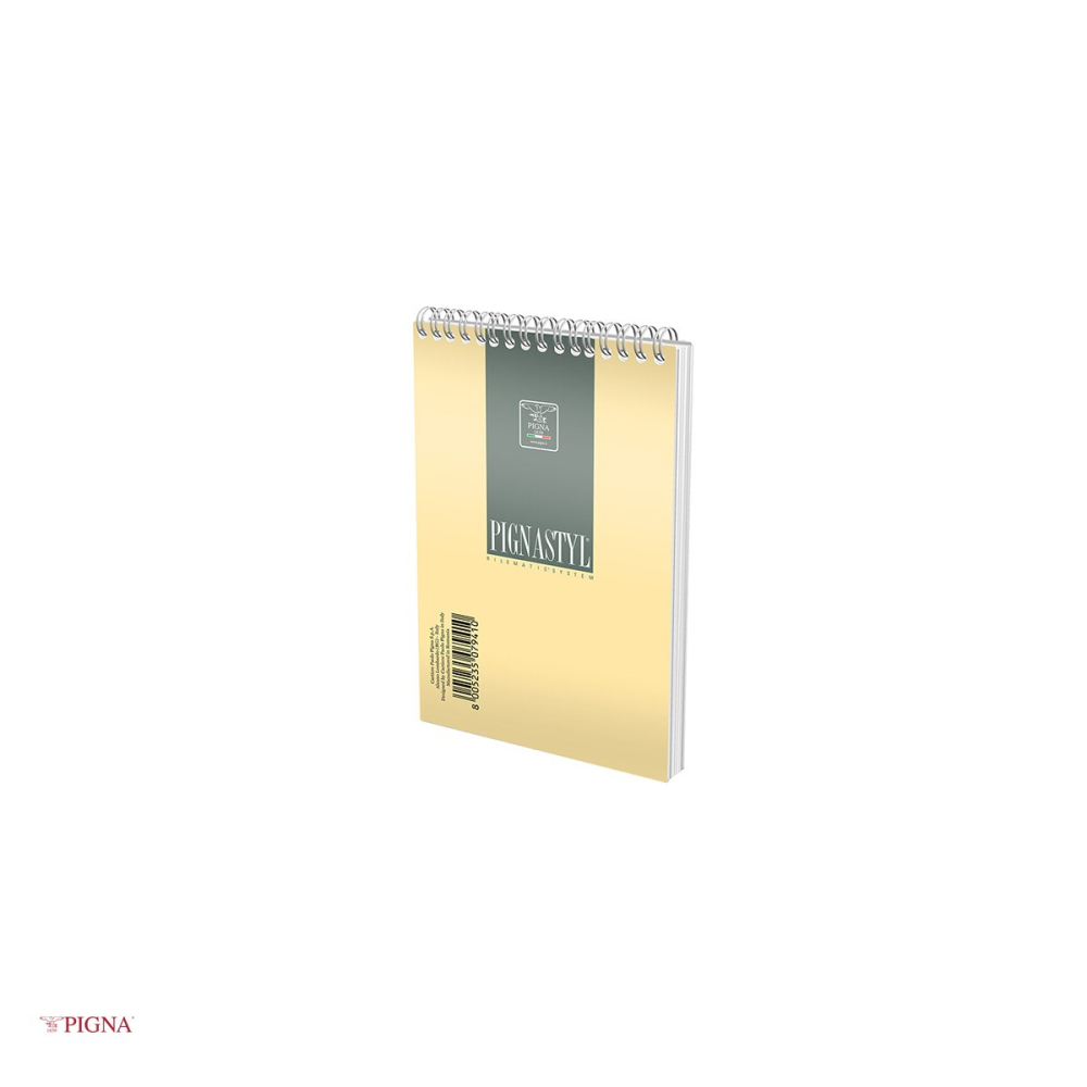 Set 5 blocuri notes Pigna Style, A7, 60 file, dictando, 200 g/mp, spira [5]