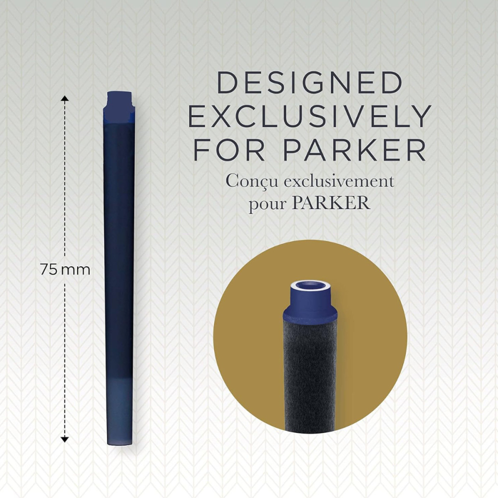 Set 5 Cartuse Cerneala Albastra, Lungi, Pentru Stilouri Parker, pentru scris indelungat [3]