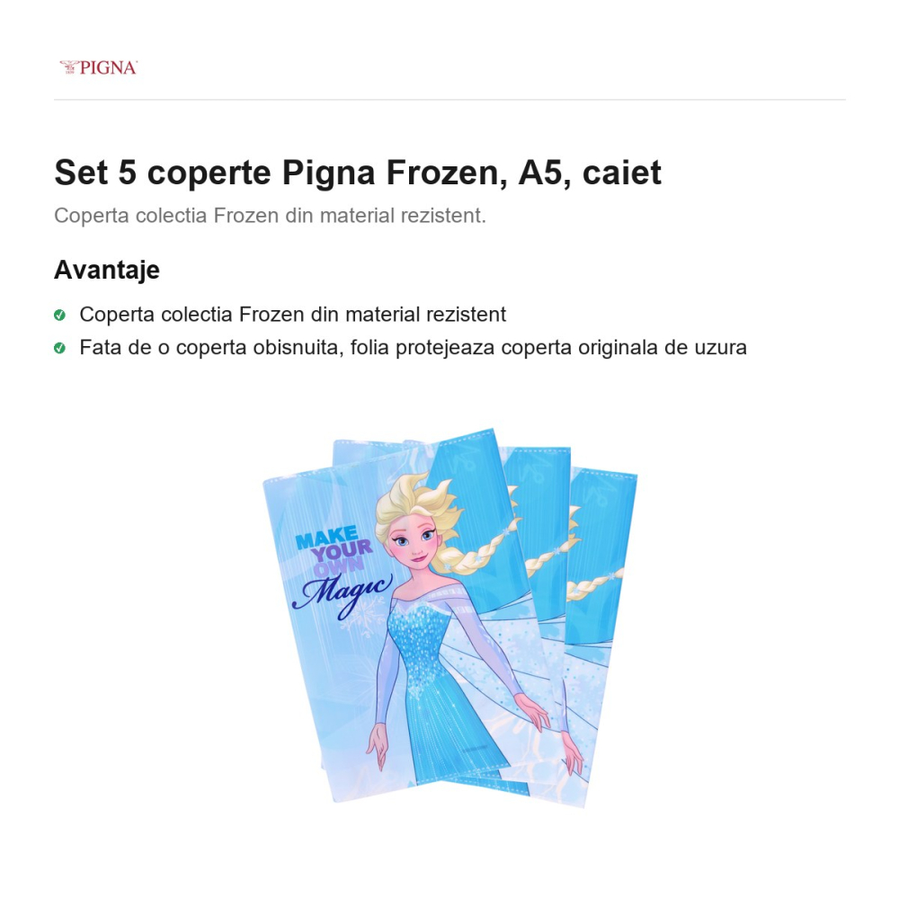 Set 5 coperte Pigna Frozen, A5, caiet [2]