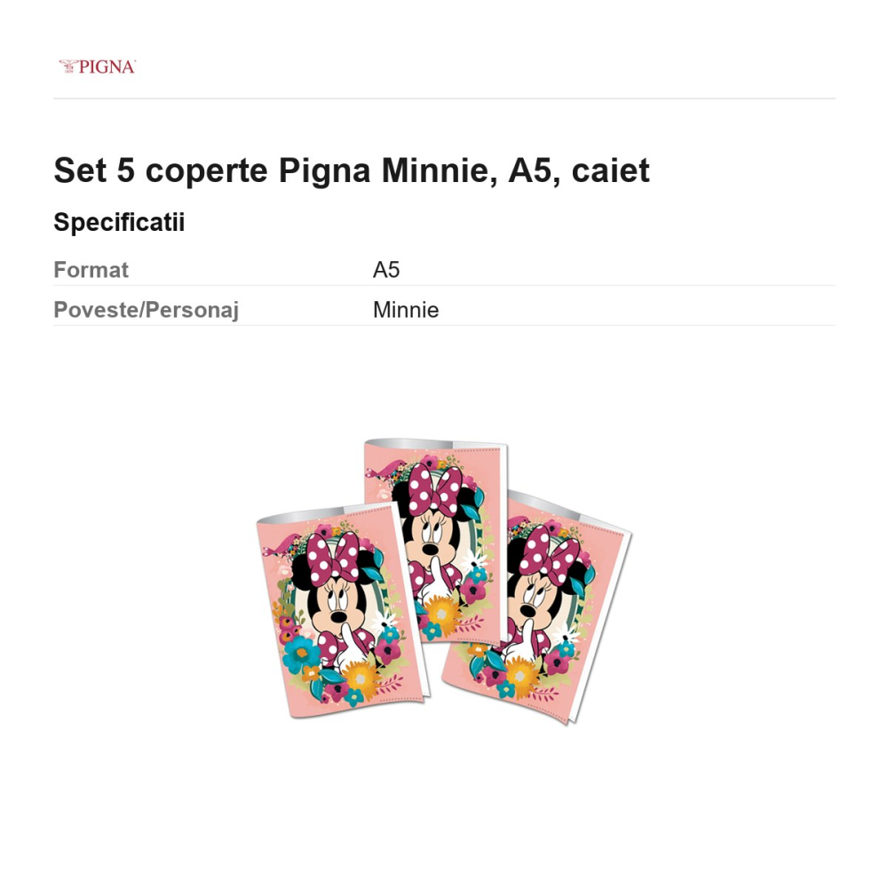 Set 5 coperte Pigna Minnie, A5, caiet [3]