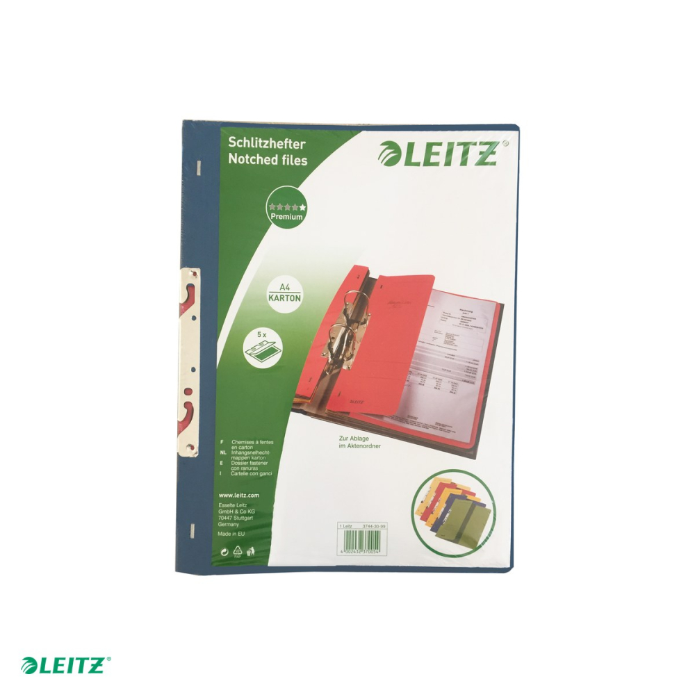 Set 5 dosare carton incopciat 1/2 diverse culori Leitz, A4, asortate [4]