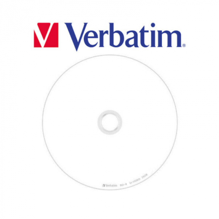 Set 50 Blu Ray BD-R Verbatim Life Series 98191, 25 Gb, 6X, Printabil inkjet, ambalat cake box [3]