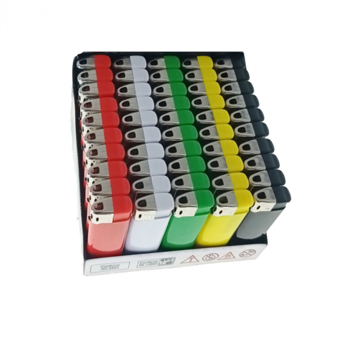 Set 50 brichete de buzunar, BRF00023, 83 x 27 x 13 mm, flacara reglabila, multicolor [3]