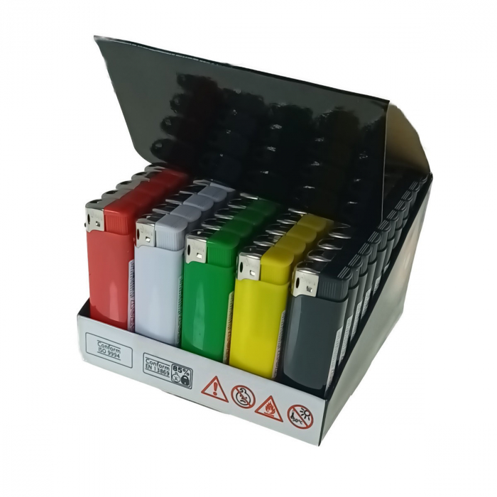Set 50 brichete de buzunar, BRF00023, 83 x 27 x 13 mm, flacara reglabila, multicolor [4]
