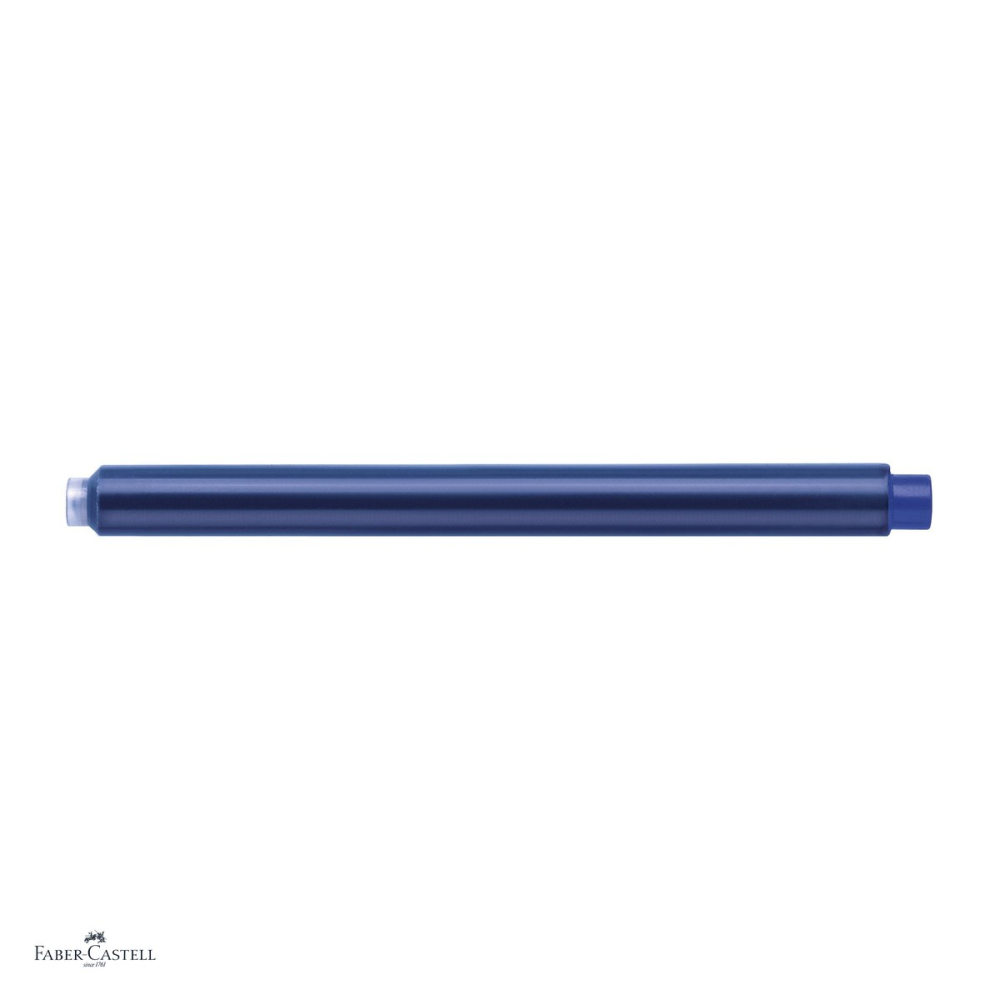 Set 50 cartuse standard mari Faber-Castell cu cerneala albastru regal care se poate sterge, 10 cutii, pentru stilouri [4]