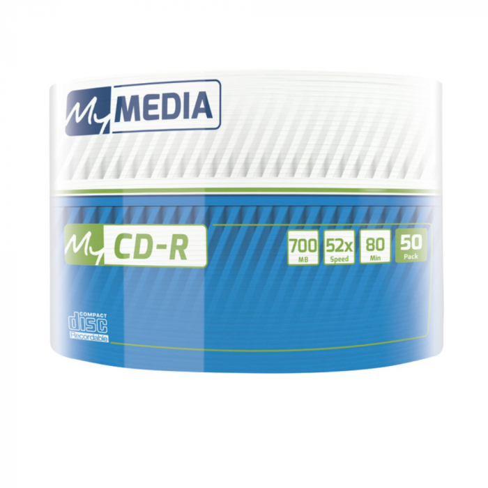 Set 50 CD-R 700 Mb, 52X, My Media 69201, 80 min, cu logo, ambalat in folie [3]