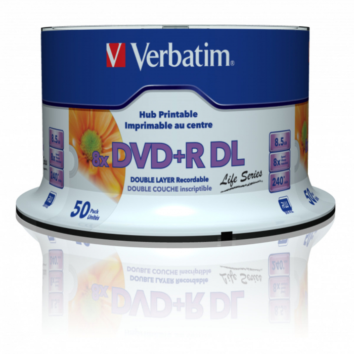 DVD+R Double Layer Verbatim printable, 8.5GB, 8X, spindle 50 buc. [2]