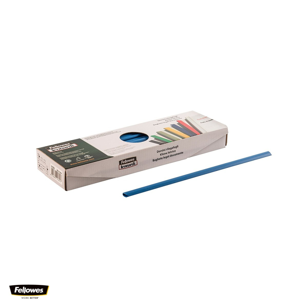 Set 50 sine de prindere Fellowes A4 de 3 mm pentru 15 coli, fara perforarea hartiei, albastre [4]