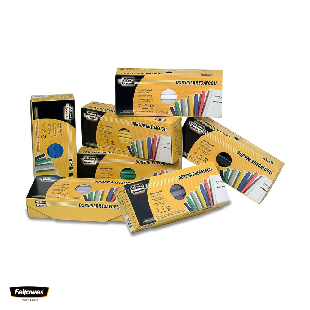 Set 50 sine de prindere Fellowes A4 de 3 mm pentru 15 coli, fara perforarea hartiei, negre [4]