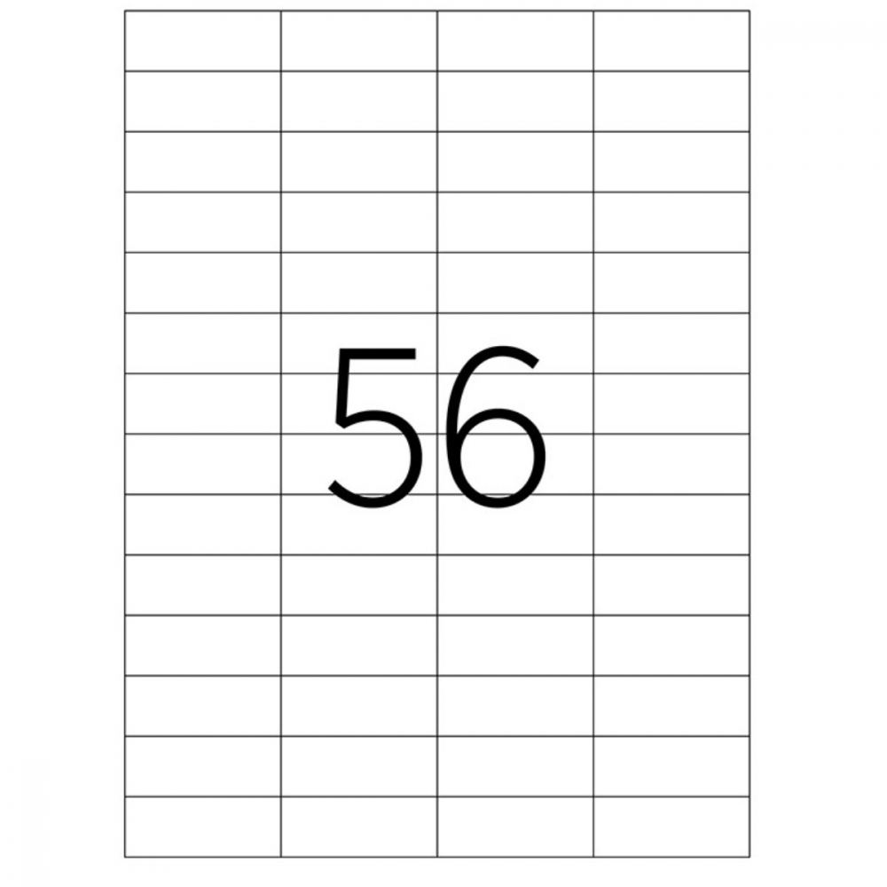 Set 5600 etichete autoadezive A4, 100 coli, 56 etichete/coala, 52.5x21.2 mm, albe, colturi drepte, pentru imprimante laser si inkjet, Tanex TW-2321 [2]