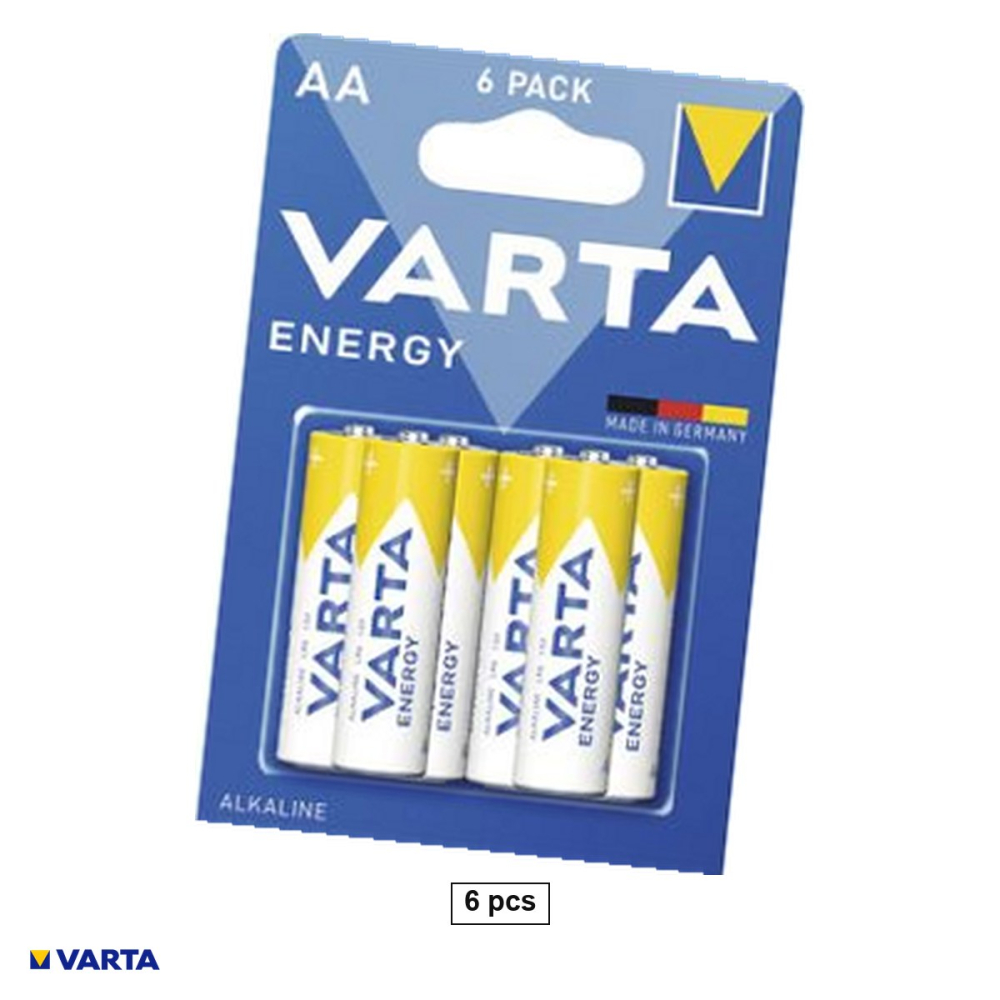 Set 6 baterii alcaline AA LR6 VARTA Energy 4106, 1.5 V, 14.5 x 50.5 mm, in blister [1]