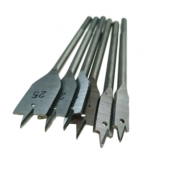 Set 6 burghie plate pentru lemn, Top Tools 60H860, 10/12/16/18/20/25mm, gri [2]