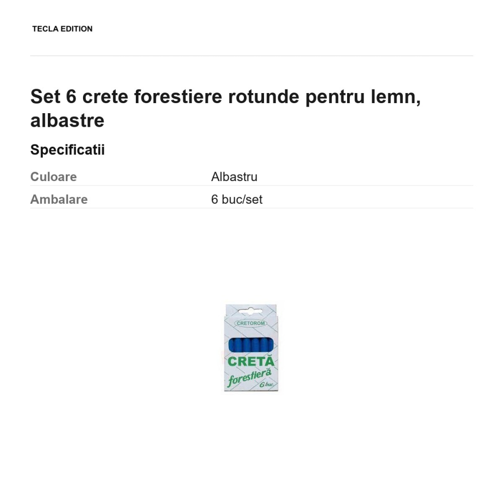 Set 6 crete forestiere rotunde pentru lemn, albastre [3]