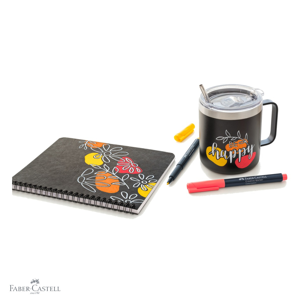 Set 6 markere creative Faber-Castell Summer, varf 1.5 mm, pentru hartie, sticla, plastic si metal [4]