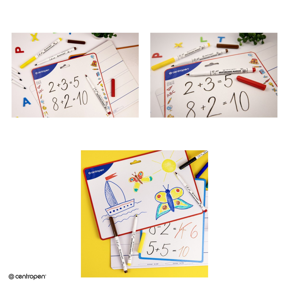 Set 6 markere whiteboard Centropen 2507, varf rotund 1-2 mm, 6 culori [4]