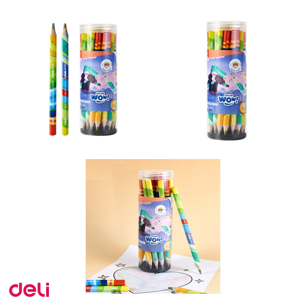 Set 8 creioane colorate Multicolor Jumbo Deli [4]