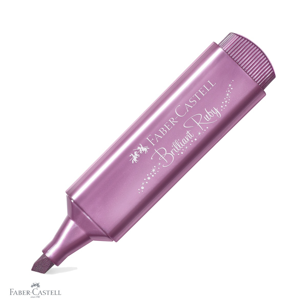 Set 8 textmarkere metalizate Faber-Castell, varf tesit, cerneala pe baza de apa, pentru scriere si decor [4]