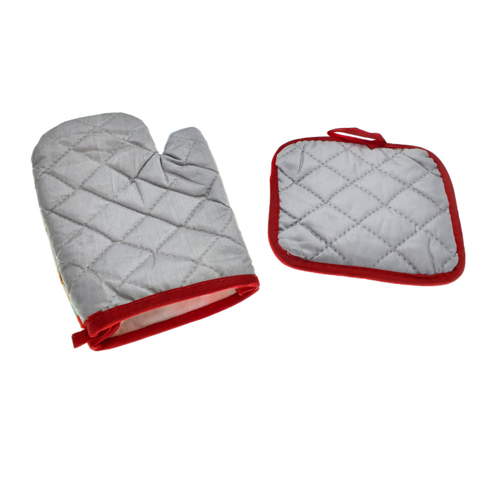 Set bucatarie Flamingo Colors, contine manusa profesionala pentru cuptor si suport oala [5]