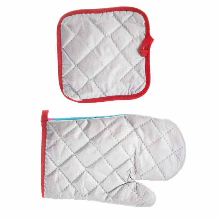 Set bucatarie Flamingo Sky , contine manusa profesionala cuptor si suport oala [2]