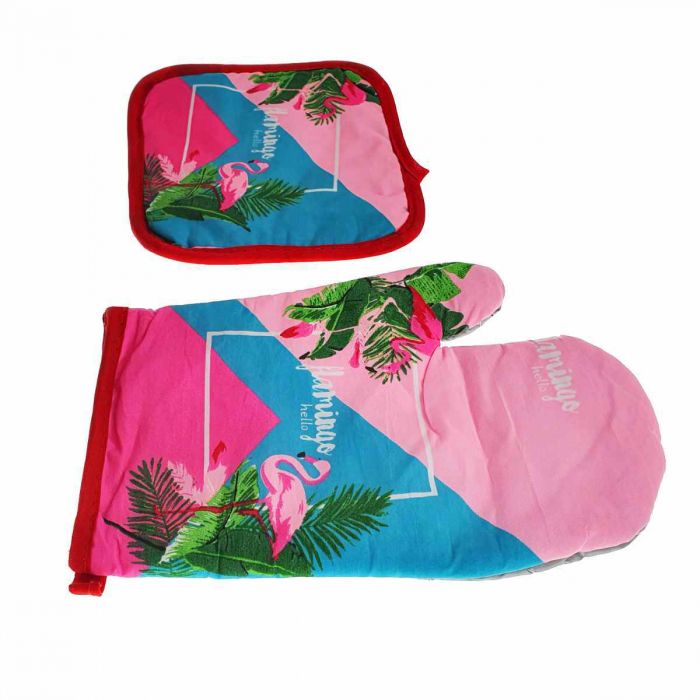 Set bucatarie Flamingo Sky , contine manusa profesionala cuptor si suport oala [7]