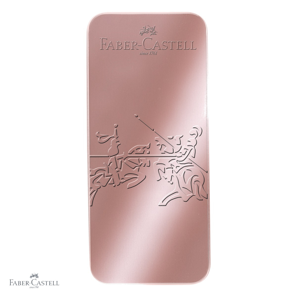 Set cadou stilou si pix Faber-Castell Grip 2011 Rose, penita otel inoxidabil, design ergonomic mat [4]