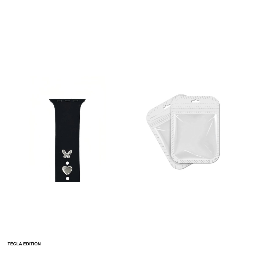 Set charms pentru curea smartwatch model fluture, Argintiu [4]