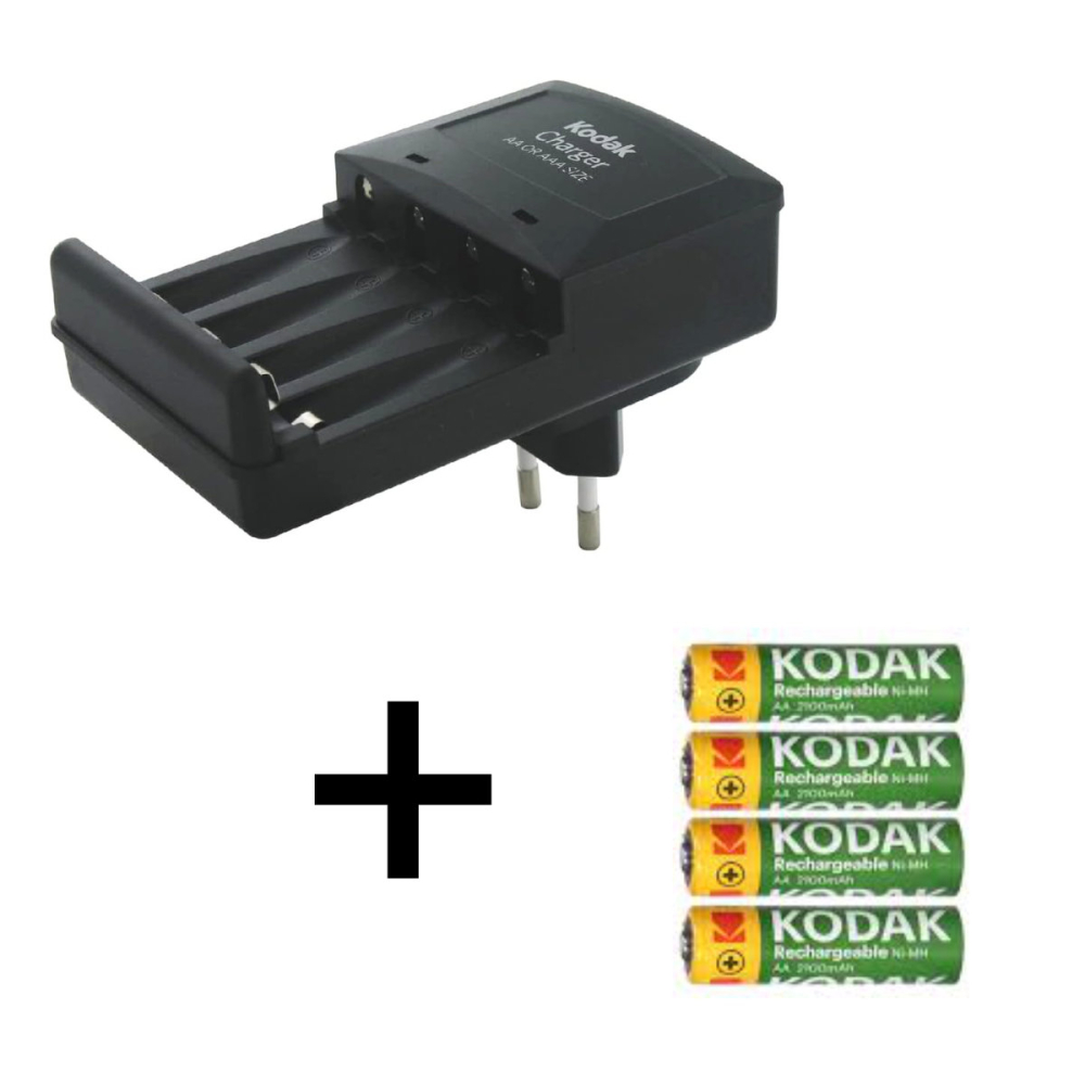 Set Complet Incarcator Kodak pentru Baterii AA si AAA, Cu 4 Acumulatori AA 2100 mAh Inclusi, Pentru Incarcare Sigura si Economica, Cu Protectie la Polaritate Inversa [2]