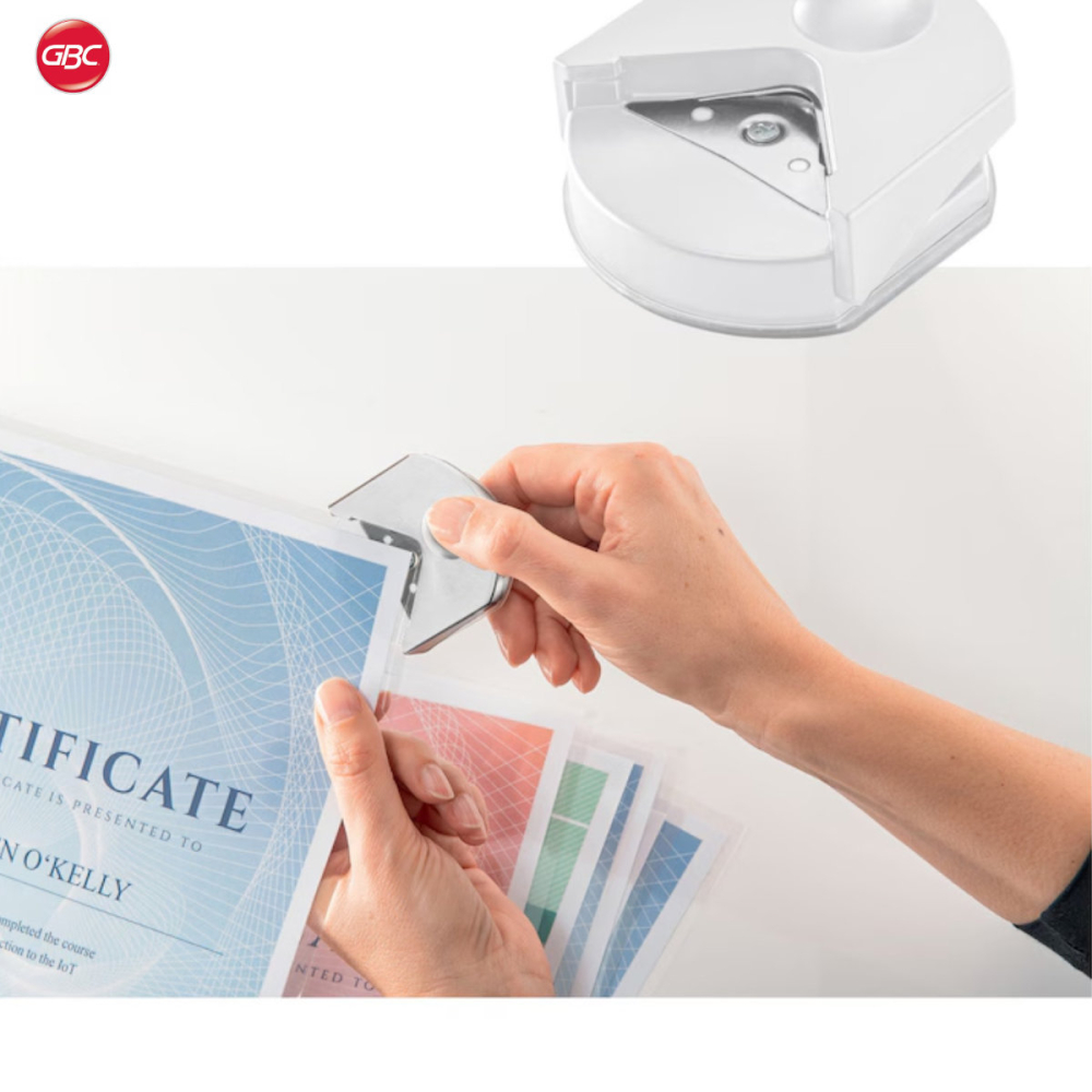 Set craft GBC 4 in 1, laminator A4 Inspire+, trimmer, rotunjitor colturi, folii laminare A4, finisaj profesional acasa sau in scoli, alb [5]