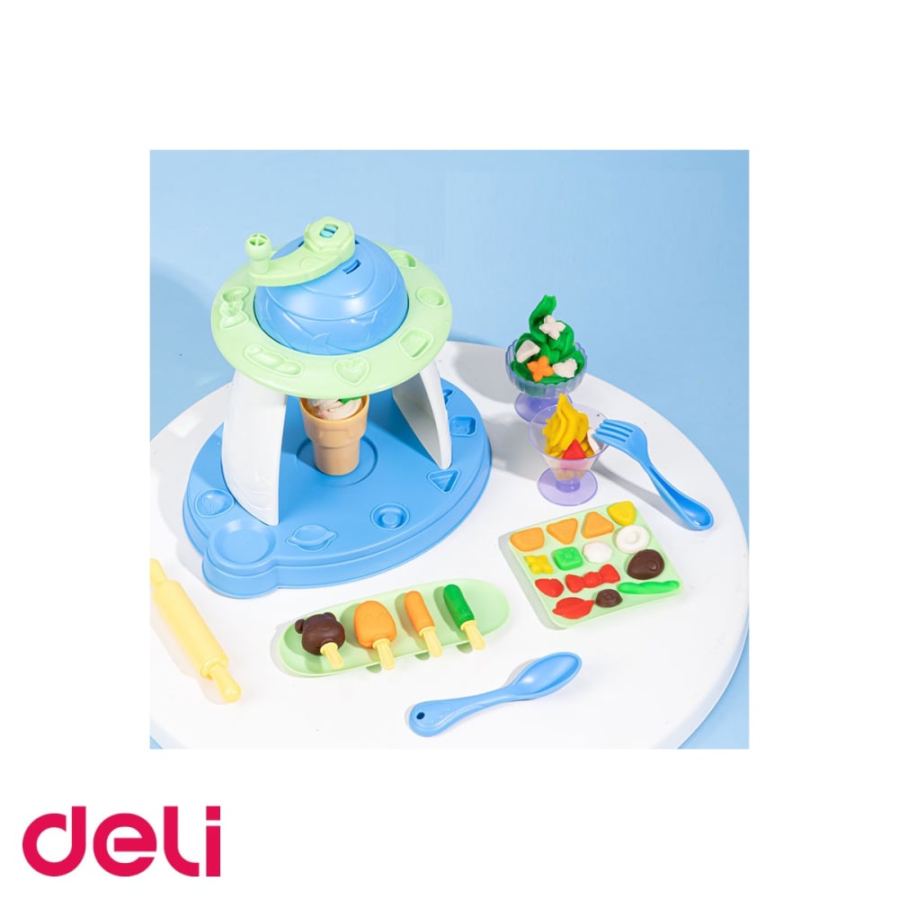 Set creativ plastilina Deli Fabrica de Dulciuri, 6 culori si 23 accesorii, pentru copii +3 ani [5]