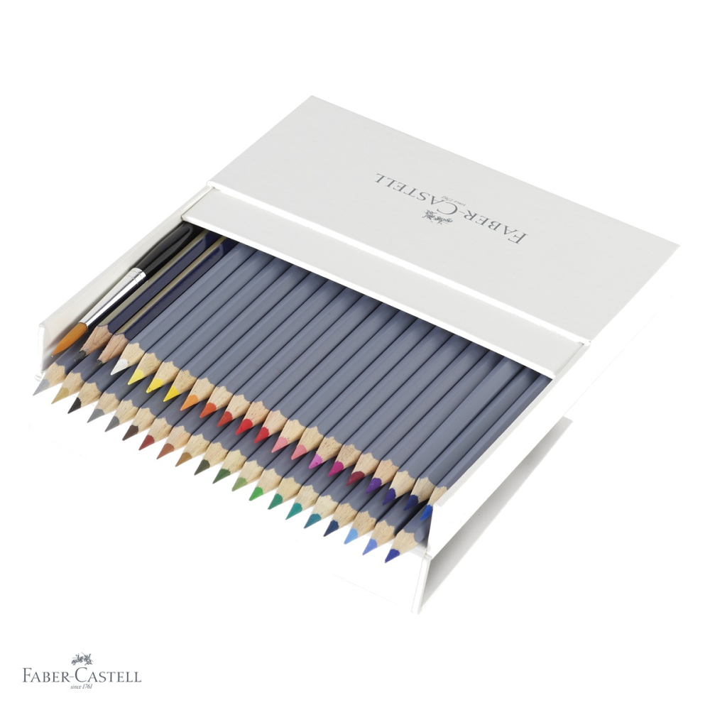 Set creioane colorate acuarela Faber-Castell Goldfaber Studio, 38+2 culori, cu pensula inclusa [4]